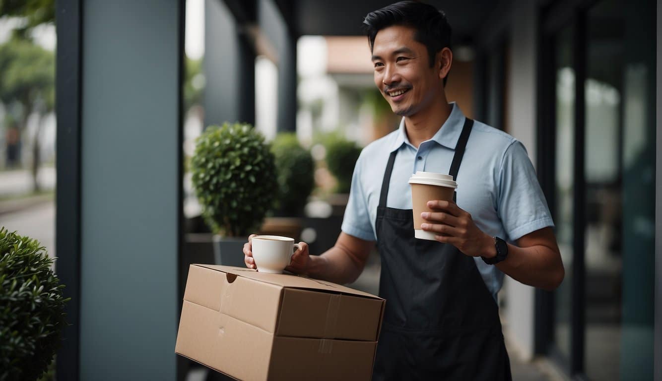 #1 rated coffee service in Florida delivery man